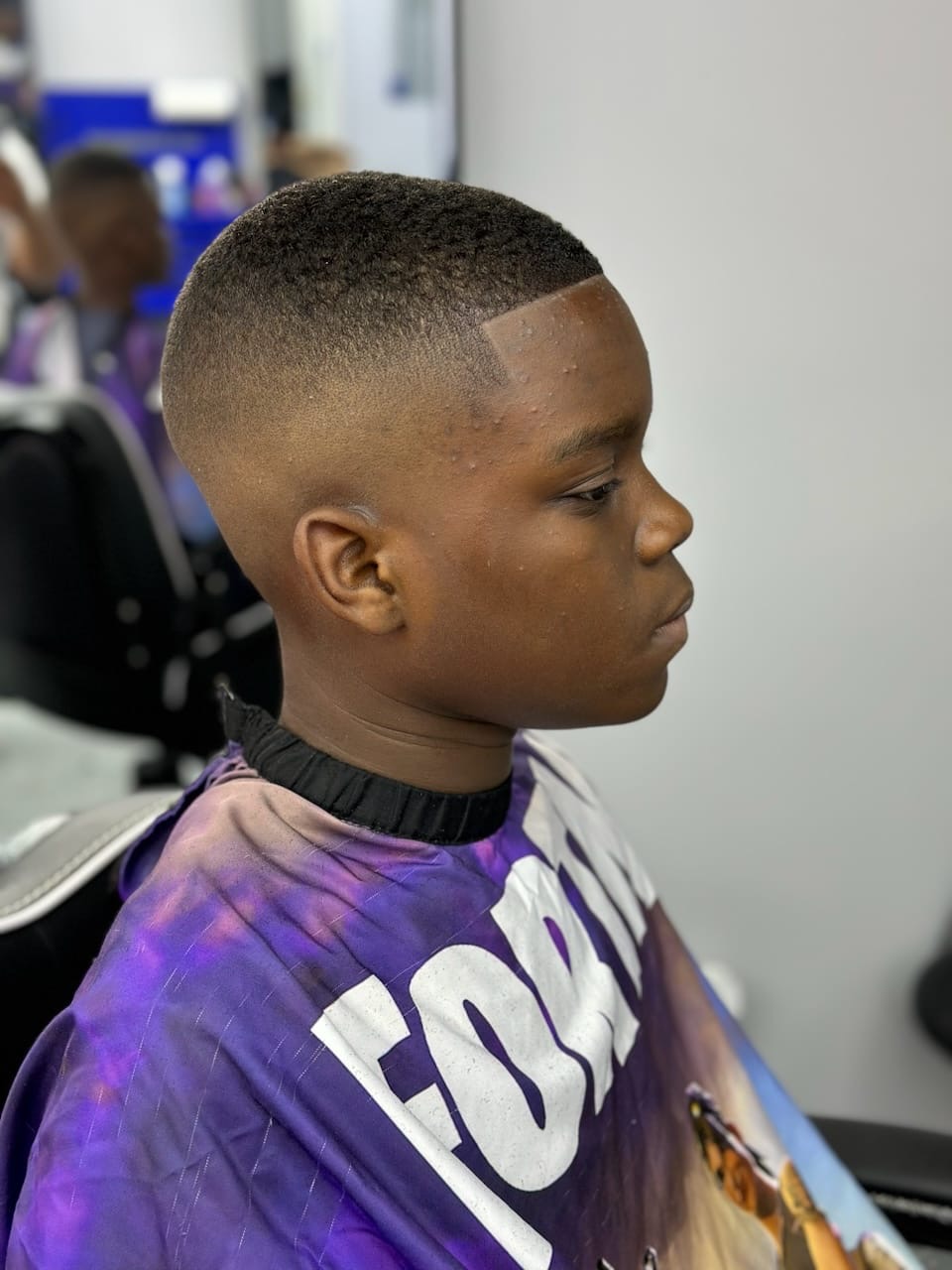 Fresh loc style with sharp lineup